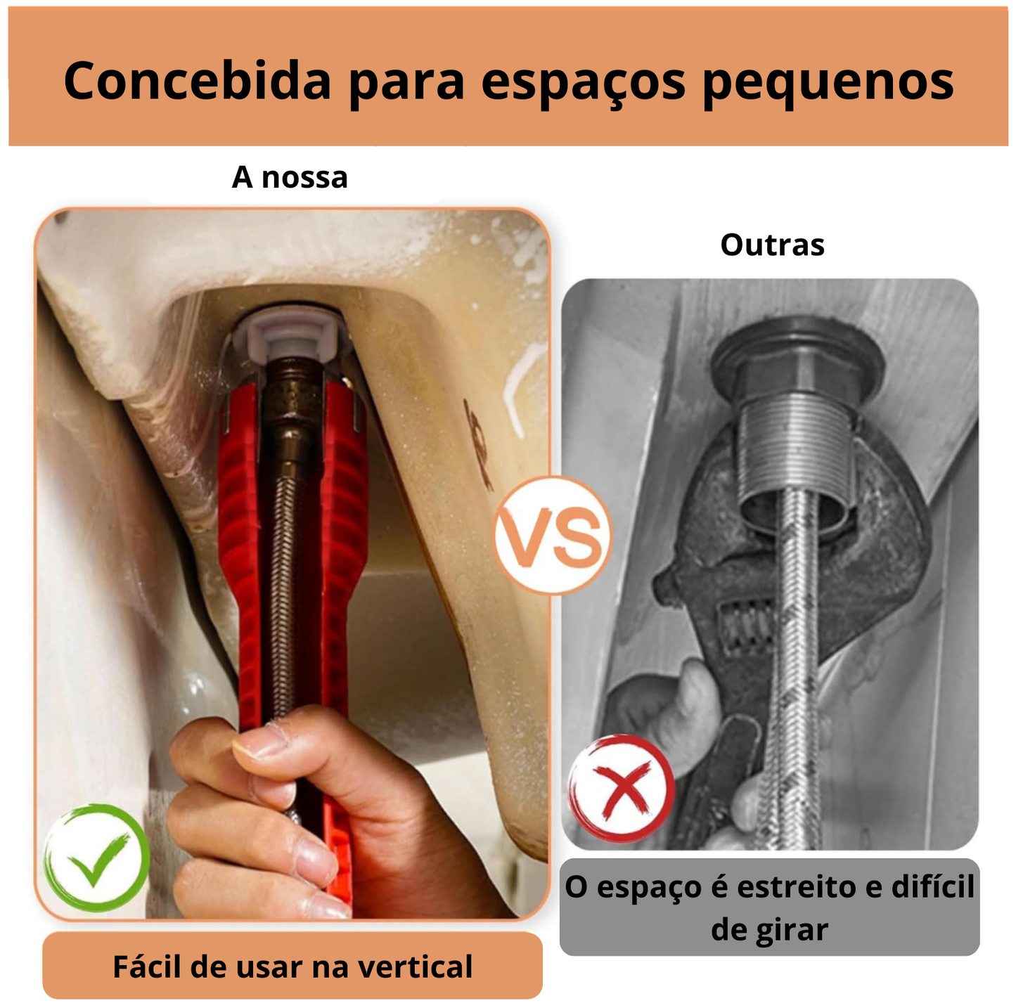 Ferramenta para casas de banho e pias 14 em 1