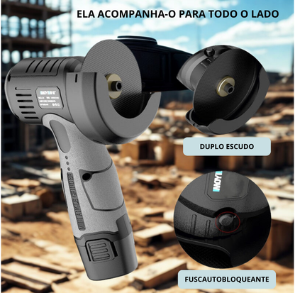 Mini esmeriladora angular alimentada por bateria