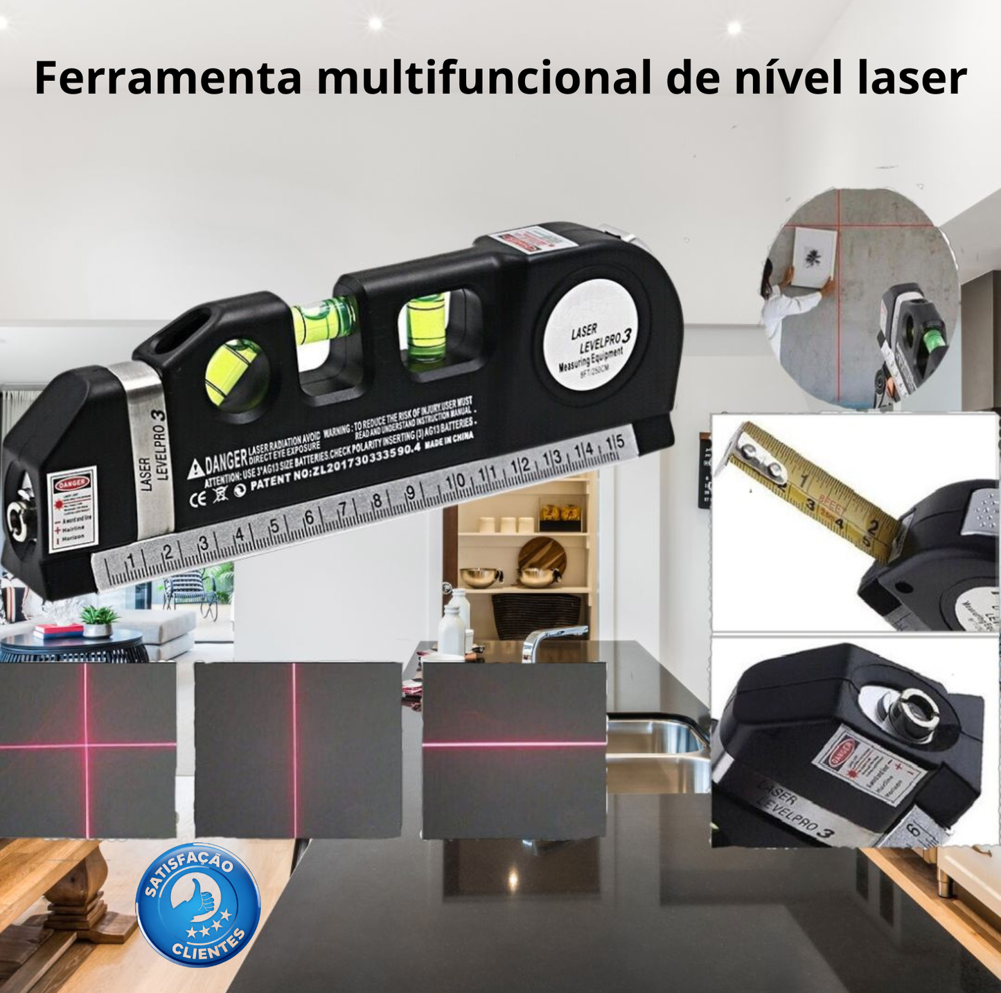 Ferramenta multifuncional de nível laser