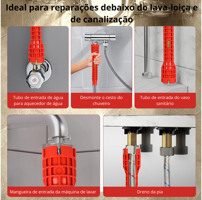 Ferramenta para casas de banho e pias 14 em 1