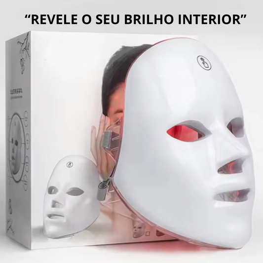 Máscara facial sem fios para terapia com luz LED